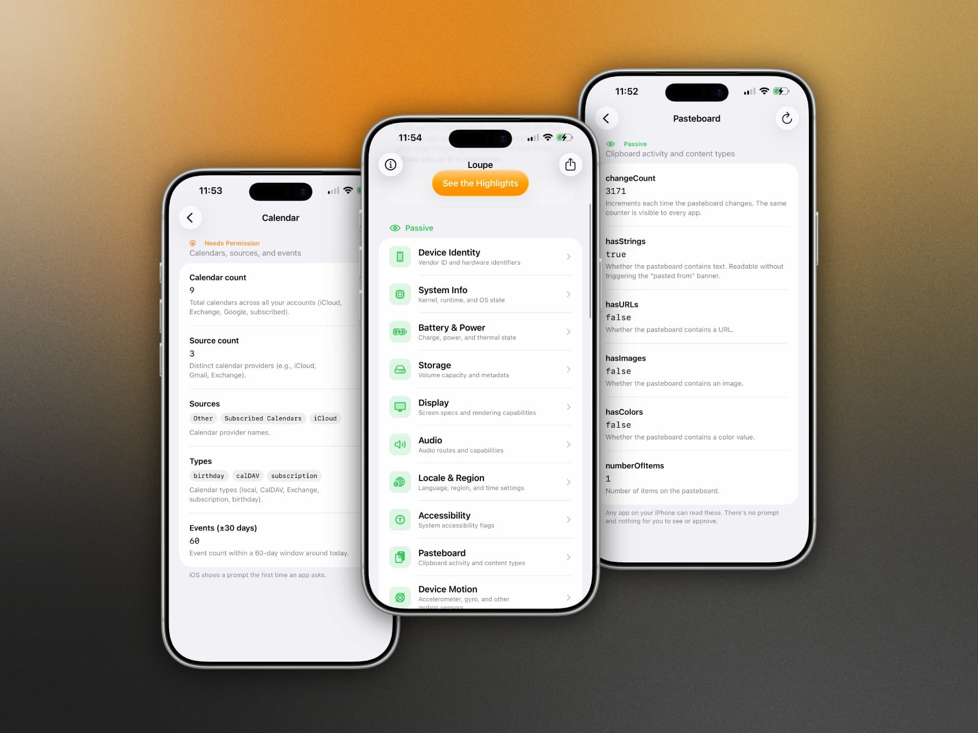 Loupe app on iPhone