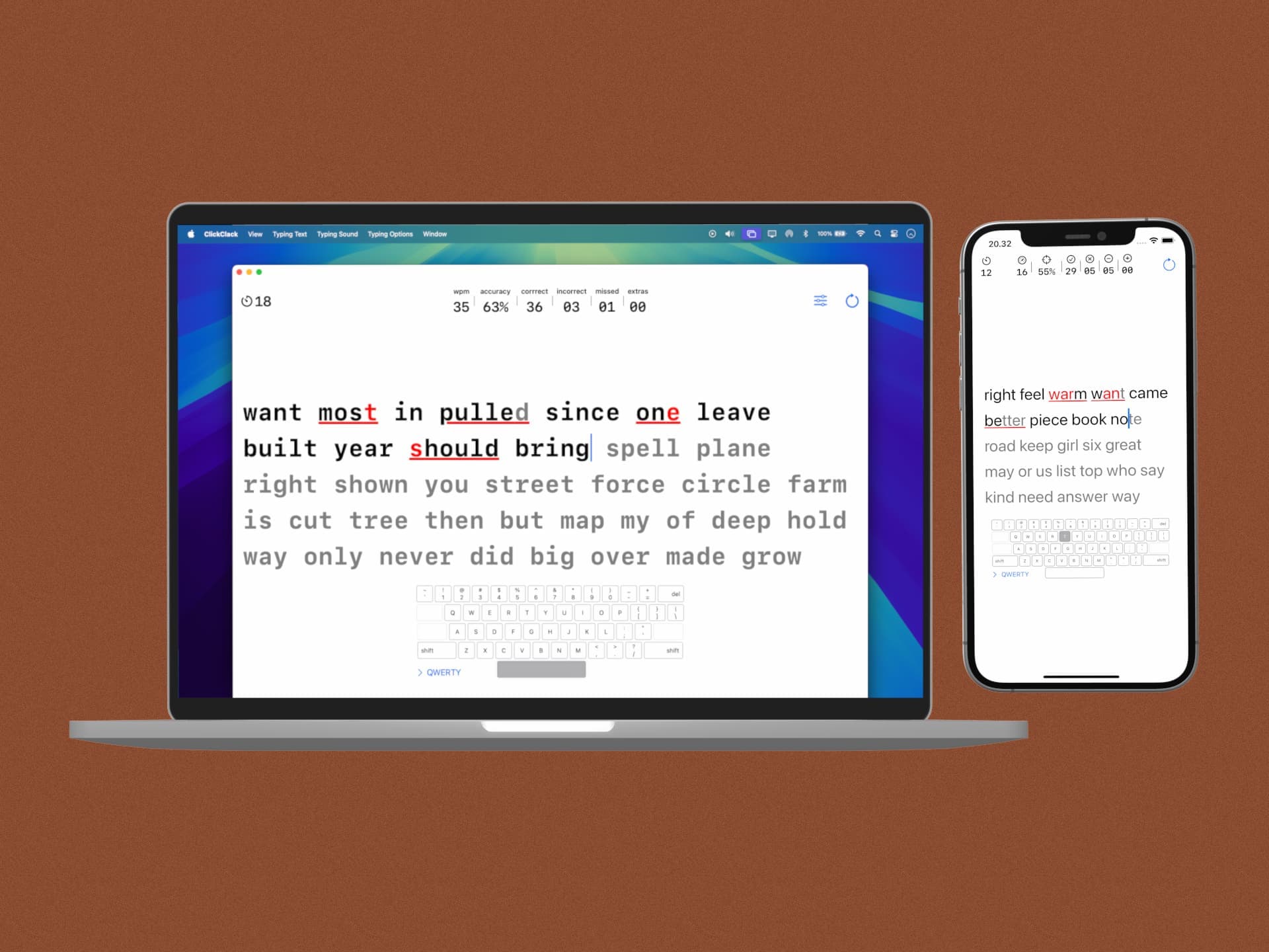 ClickClack utility on Mac and iPhone