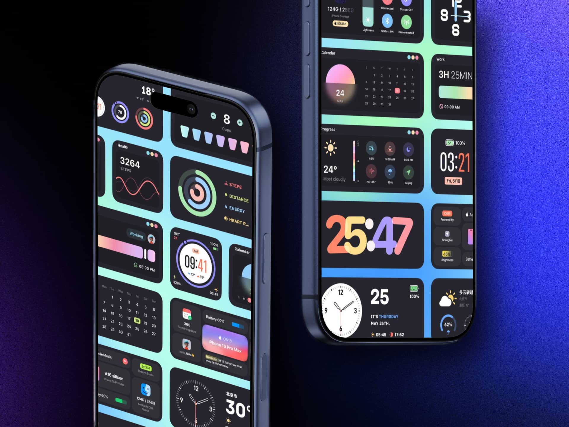 Koco widgets on an iPhone screen